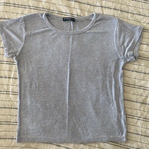 Brandy Melville light blue cropped shirt